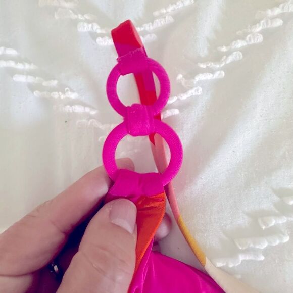 Trina Turk FAN FAIRE TWIST BACK HALTER PLUNGE ONE PIECE SWIMSUIT - Picture 7 of 9